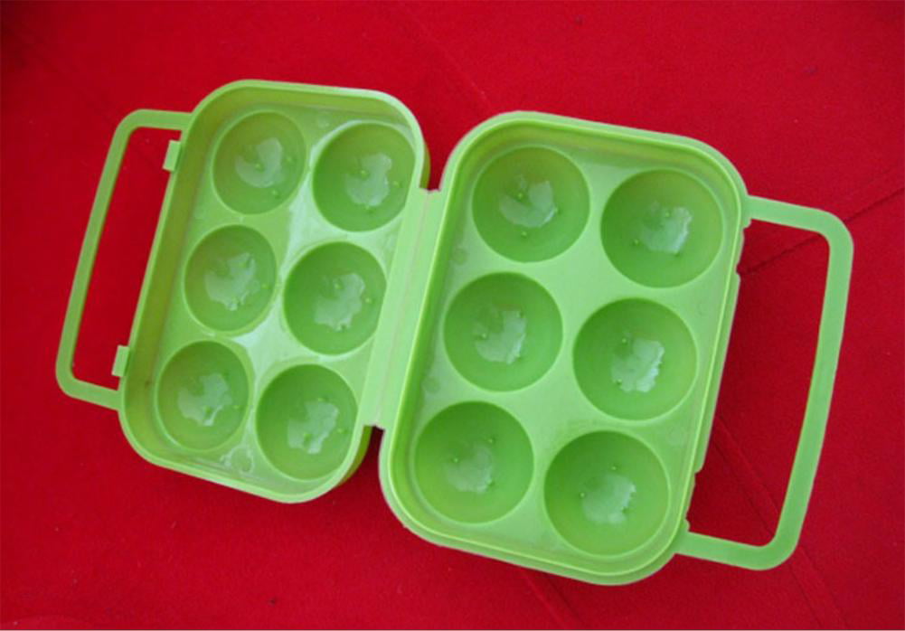 Globalqi Oeuf Boîte de rangement portable double couche 24 Grille avec poignée protection de lenvironnement résistant aux chocs à œufs Boîte de rangement pour protéger des oeufs pas cassés pour bar 