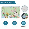 thumbnail image 6 of Easter Bunny Placemats Set of 12, Farmhouse Colorful Eggs Tulip Wood Grain Green Placemats for Dining Table, Place Mats for Kitchen Tabletop, Waterproof Wipeable Dining Table Mats Set, 6 of 9