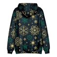 thumbnail image 4 of Xmas Hoodie Men Vintage Christmas Graphic Winter Sweatshirts for Men Long Sleeve Drawstring Hood Kangaroo Pocket Gold 4XL, 4 of 4