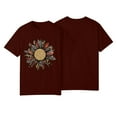 thumbnail image 2 of NAMTYQX Casual Tops for Women Crewneck Breathable Short Sleeve Comfy Plus Size Graphic Lounge Stretch Print Cute Tops for Teen Girls Gold Size M, 2 of 3