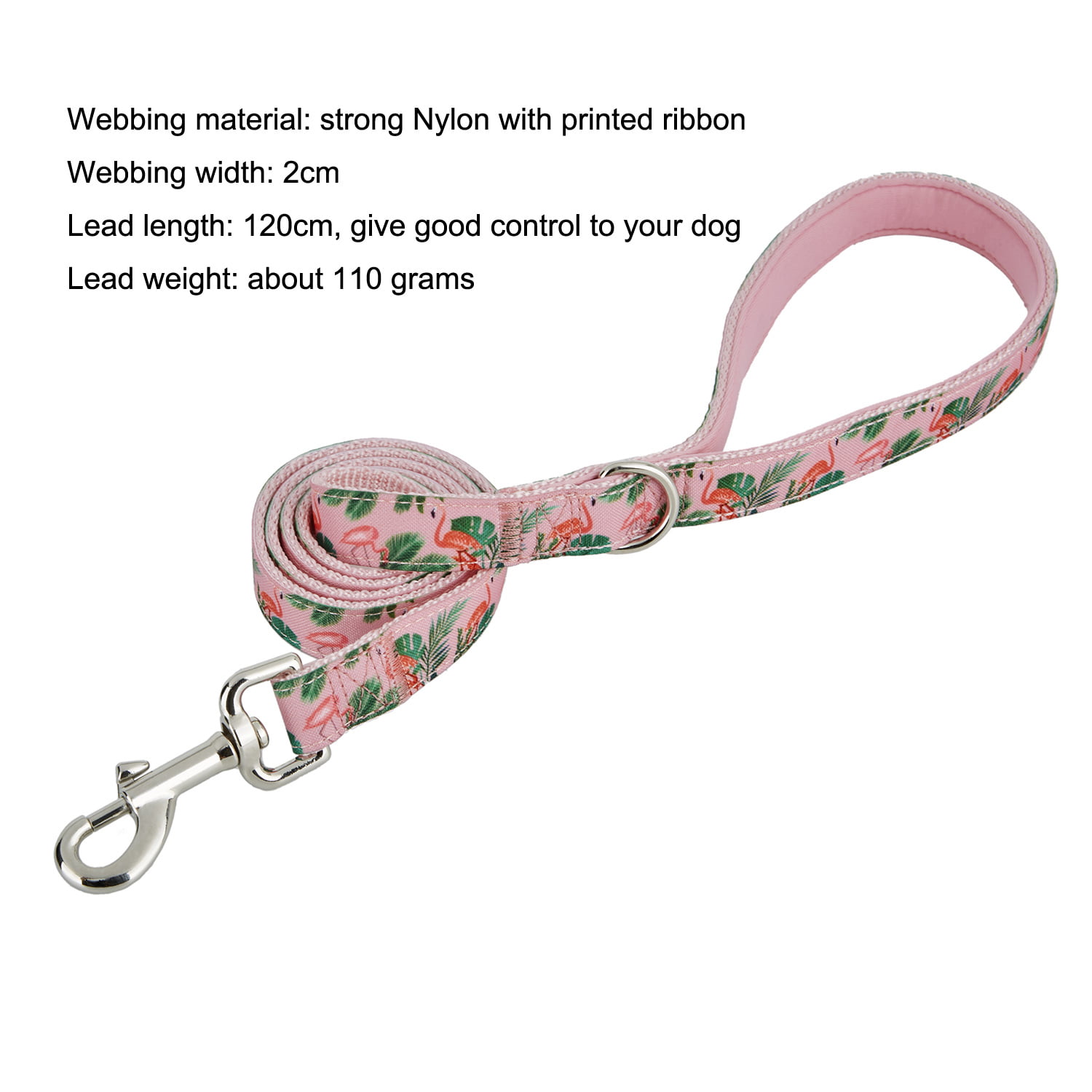 YUDOTE Basic Nylon Dog Lead Soft Strong Leash with Premium Flocking Fabric for Daily Walk with Small to Medium Sized Breeds,Brown Leopard Pattern