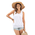 thumbnail image 3 of Camiseta de Tirantes Holgada de Verano para Mujer, Plisada, con Cuello Redondo, Informal, Sin Mangas, Color , Talla XL, 3 of 8