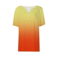 thumbnail image 1 of T-Shirts Femmes Plus Mode Vacances Été 2024 Col en V Manches Courtes Chemise Décontractée Tunique Ample Confortable - Hontri, 1 of 3