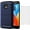 Navy Blue, variant on REQO Phone Case for Moto E4 Plus with Tempered Glass Screen Protector Cover and Slim Cell Accessories Protective Motorola E Plus 4th Generation MotoE4 4E + E4+ E4Plus Women Men Carbon Fiber Navy Blue