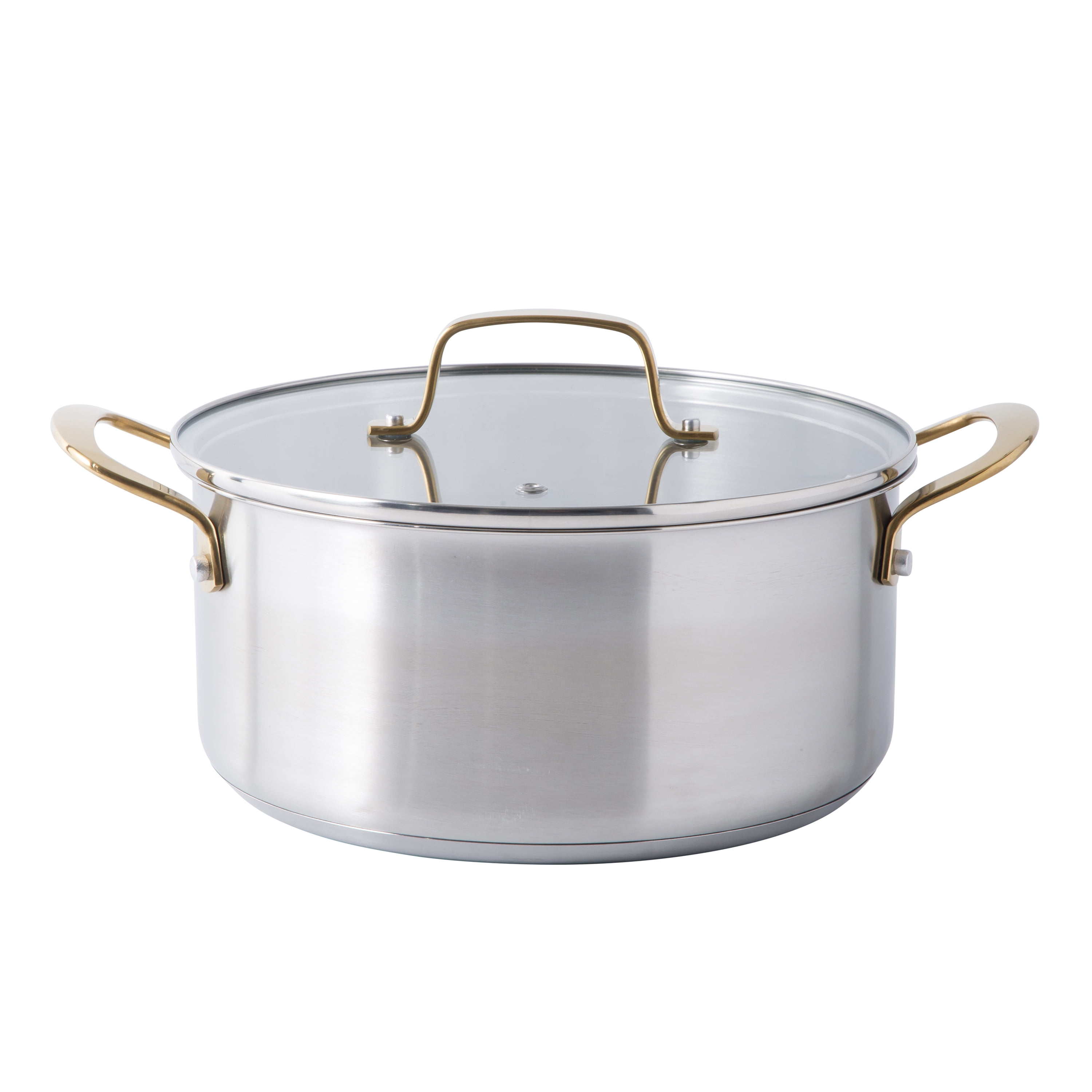 Martha Stewart Everyday Midvale 10-Piece Stainless Steel Cookware Set, Cooking Pots and Pans Set