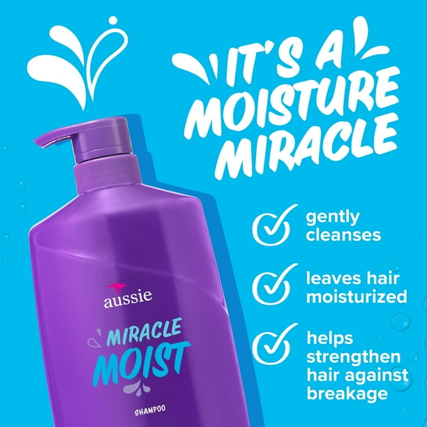 Aussie Paraben-Free Miracle Moist Shampoo w/ Avocado & Jojoba Oil