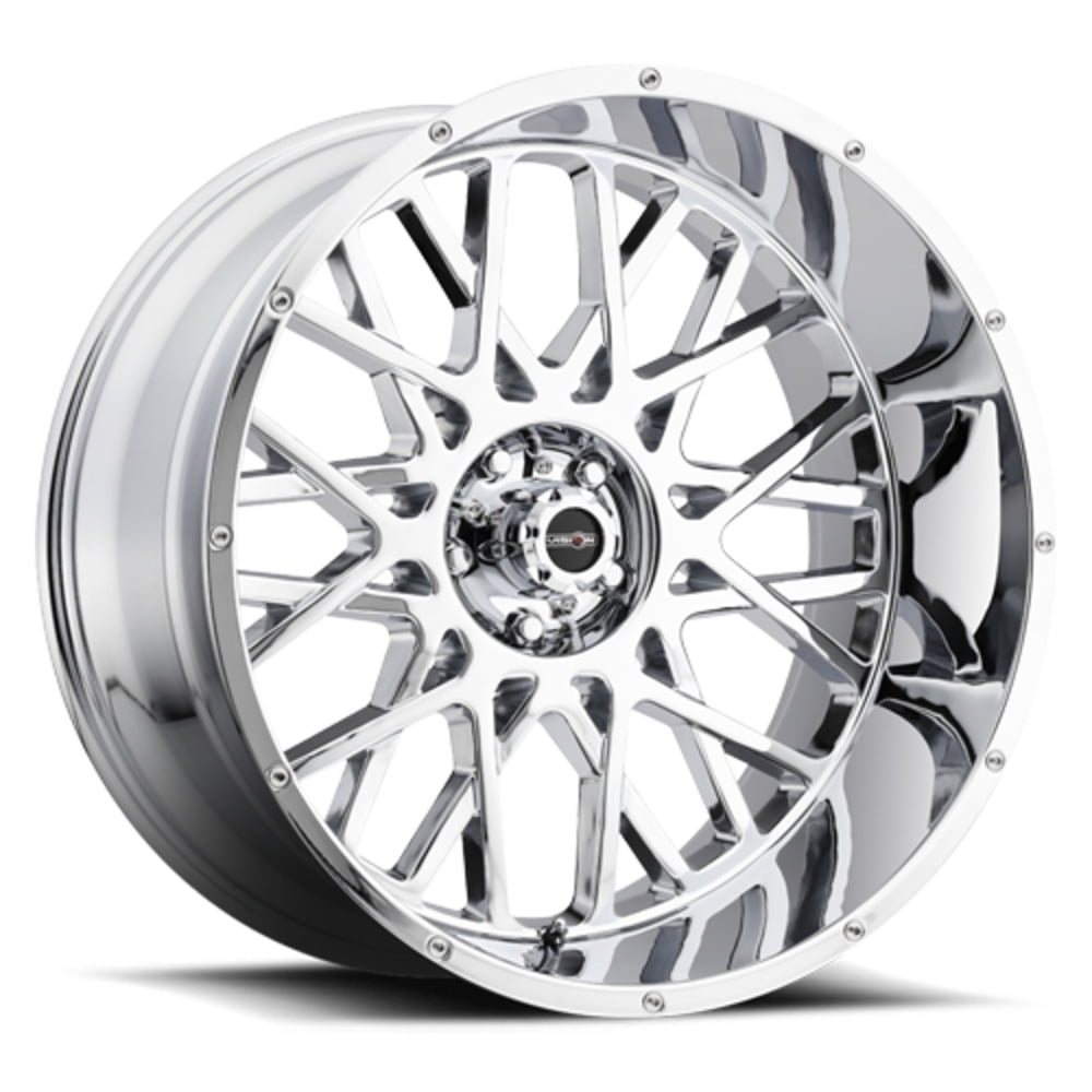 24" Inch 6x139.7 4 Wheels Rims VIS-VOR 412 ROCKER 24x12 -51mm Chrome