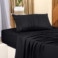thumbnail image 3 of Juego de sábanas Utopia Bedding Twin XL de microfibra cepillada, color negro, 3 of 7
