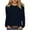 Navy 001, variant on qolati Long Sleeve Shirts for Women Waffle Knitted Crewneck Basic Tee Tunic Tops Fall Casual Loose Fit T Shirts Fashion Holiday Outfits Black XL