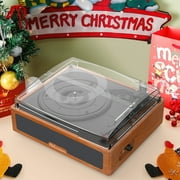 Udreamer Vinyl Record Player with Speakers,Vinyl Player Turntables for Vinyl Records, Vintage Bluetooth Turntable,Brown