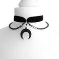 thumbnail image 2 of Choker Necklace Multi Chains Gothic Style Cool Short Moon Shape Hollow Out Women Necklace Female Accessory, 2 of 8