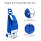 thumbnail image 4 of Carrito para Mandado Compras Resistente Plegable y Multiusos azul, 4 of 9