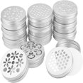 thumbnail image 4 of 12PCS Storage Container Silver Empty Storage Containers 2 Ounce/60ml Refillable Screw Lid Aluminum Tins Jar Containers with Hollow Lid, 4 of 8