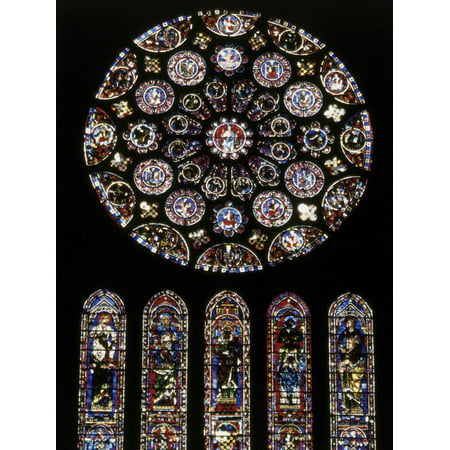 Rose Window Of South Facade Chartres Cathedral Chartres