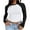 White, variant on Qmyliery Women Slim Fit Tops Casual Contrast Color Raglan Sleeve Basic Shirt Blouses for Club Streetwear Aesthetic Clothes