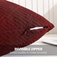 thumbnail image 3 of JIATER Pack of 2 Throw Pillow Covers Soft Decorative Pillow Covers,18x18,Wine Red, 3 of 6