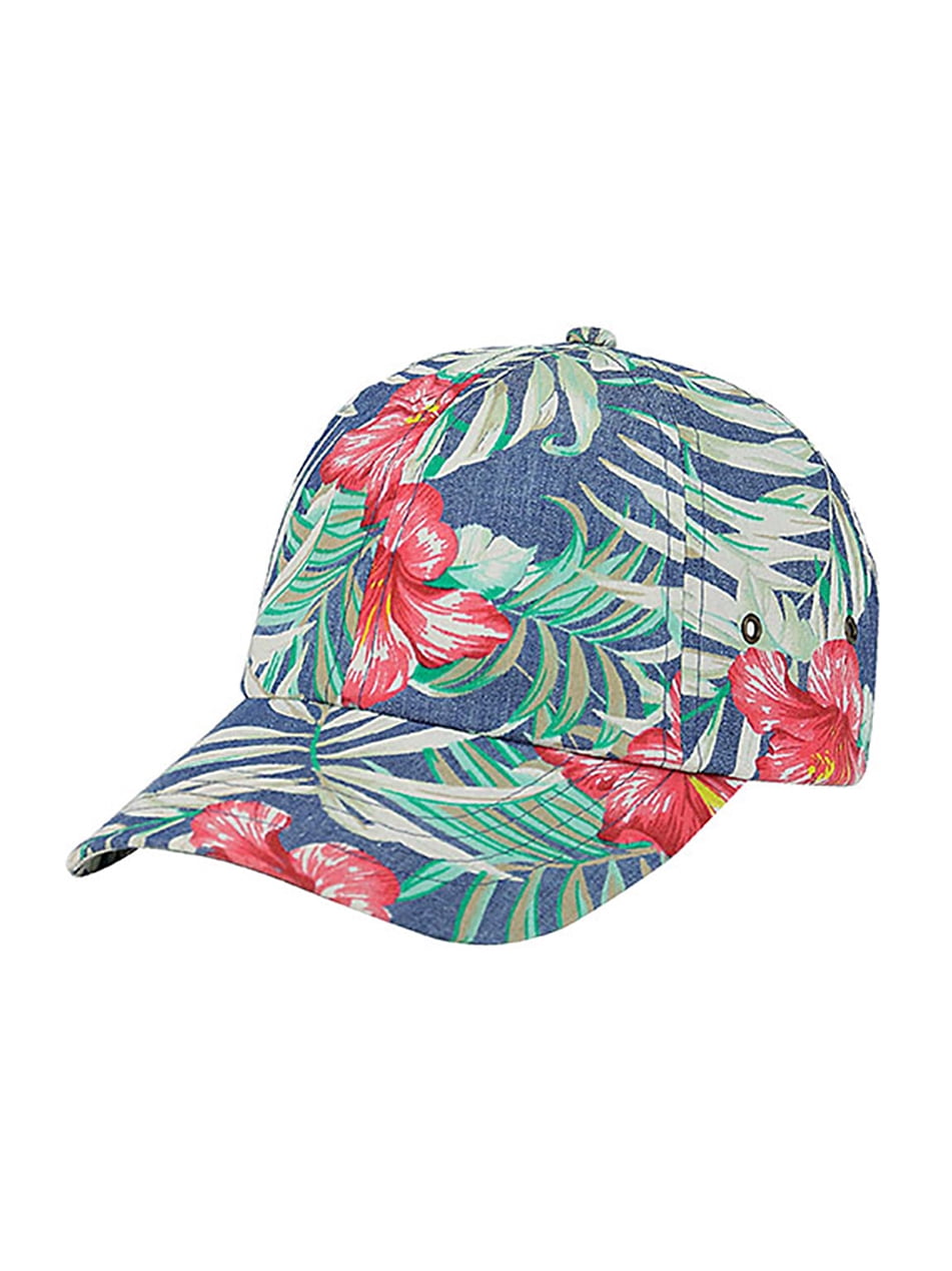 flower print hat