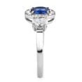 thumbnail image 4 of Rings for Women Silver 316L Stainless Steel DA337 - Spinel in London Blue, 4 of 6