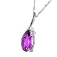 thumbnail image 3 of Galaxy Gold 14K Solid Gold Natural Amethyst Pendant Necklace for Women - White Gold Fine Jewelry, 3 of 3