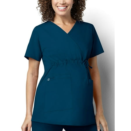 

WonderWink WonderWORK Maternity Mock Wrap Top Scrub Top