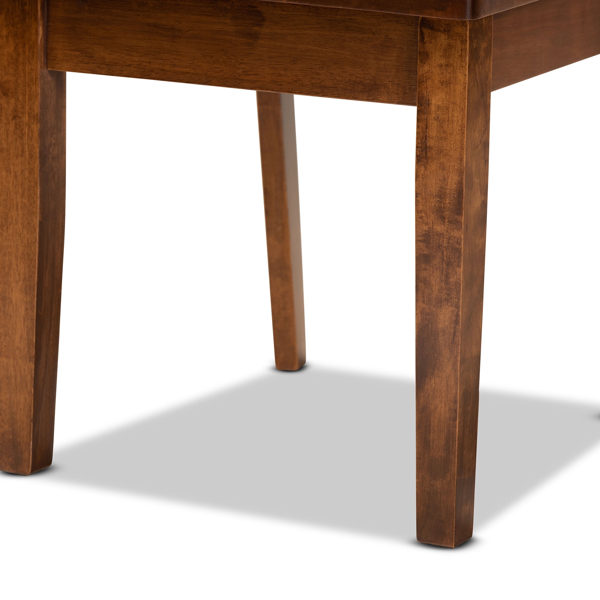 Baxton Studio Caron Dining Chair, Set of 2, Walnut Brown