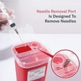 thumbnail image 4 of Alcedo Sharps Container for Home Use and Professional 1 Quart (3-Pack) | Biohazard Needle and Syringe Disposal | Small Portable Container for Travel, 4 of 10