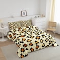 thumbnail image 5 of YST Animal Print Comforter Twin Cheetah Print Bedding Set, Leopard Down Comforter Africa Safari Wildlife Bed Set, Beige Orange Quilted Duvet Ultra Soft Decoratives 2 Pieces, 5 of 6