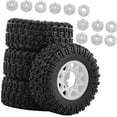 thumbnail image 4 of 4 Pieces RC Car Wheels Tires Accessories Durable Rubber Material for 1/10 Scale Slash W285 Model Users, 4 of 9
