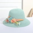 thumbnail image 5 of LNMQLPDBS Baby Sun Hat Sets Girls Wide-Brim Straw Sun-Hat for Summer Beach with Flower Kids Tourism Sun Hat with Shoulder Bag Gift for Girl Sun Protection Hat for All Season, 5 of 6