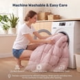 thumbnail image 6 of Unikome All Season Goose Down Feather Fiber Comforter with Natural Filling, Soft & Breathable Lightweight Duvet Insert, Machine Washable, Cal King 108 x 94 Inch,Pink, 6 of 10