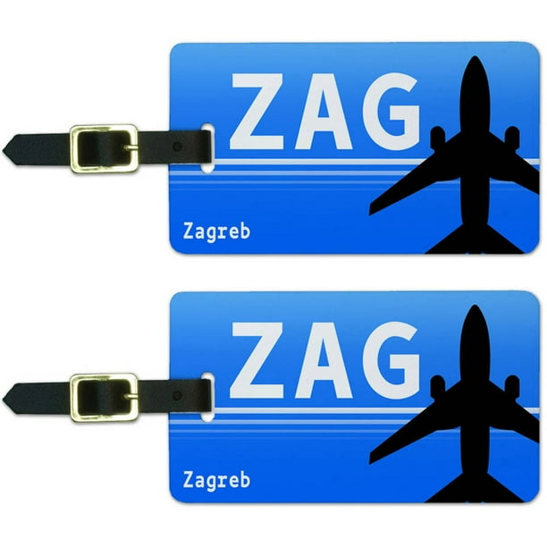 Zagreb Croatia (ZAG) Airport Code Luggage Suitcase CarryOn ID Tags