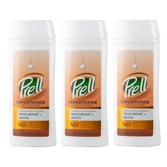 Prell Hyaluronic   Biotin Moisturizes & Strengthens Conditioner for All Hair Types 13.5 fl.oz - 3 Pack