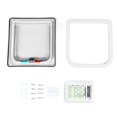 thumbnail image 1 of Cat Flap Door Lockable Low Noise Interior Exterior Kitten Door for Window Wall White, 1 of 4
