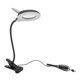 thumbnail image 1 of Loupe à pince avec lumière en fer et PP, lampe de bureau LED réglable pour la soudure, l'artisanat et la lecture, 1 of 4