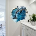 thumbnail image 3 of 3D Under The Sea World Stickers Removable Love Ocean Dolphin Wall Stickers Dolphin Murals Underwater World Vivid Fish Sea  Animals Art Floor Decal for Bathroom Living Room Bedroom Decor, 3 of 10
