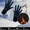 thumbnail image 5 of Neoyler 2 pack Winter Gloves Touchscreen Thermal Fleece Lined Cold Resistant Unisex Outdoor Gloves for Driving Cycling Skiing Thick Warm Keep Hands Warm while Using Phone Blue 9.8x4.7in, 5 of 6