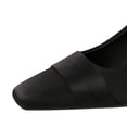 thumbnail image 3 of Women Square Toe High Heels 7CM Sexy Pumps Silk Wedding Evening for Bride Prom Party, 3 of 5
