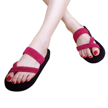 

Dido Women Bohemian Beach Plush Slippers Girl Cross Pump Elastic Shoes Sandal Flat Flip-flop