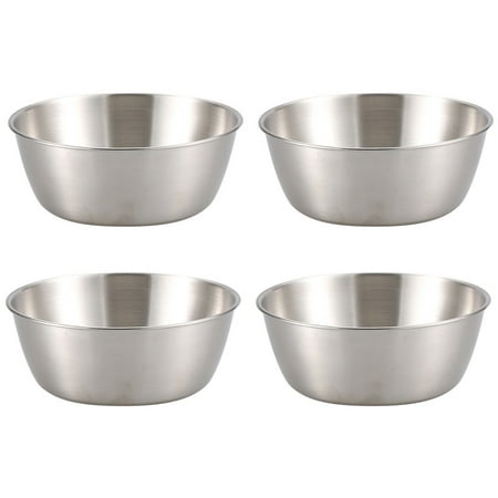 

4pcs Stainless Steel Sauce Dishes Round Seasoning Dishes Sushi Dipping Bowl Saucers Bowl Mini Appetizer Plates