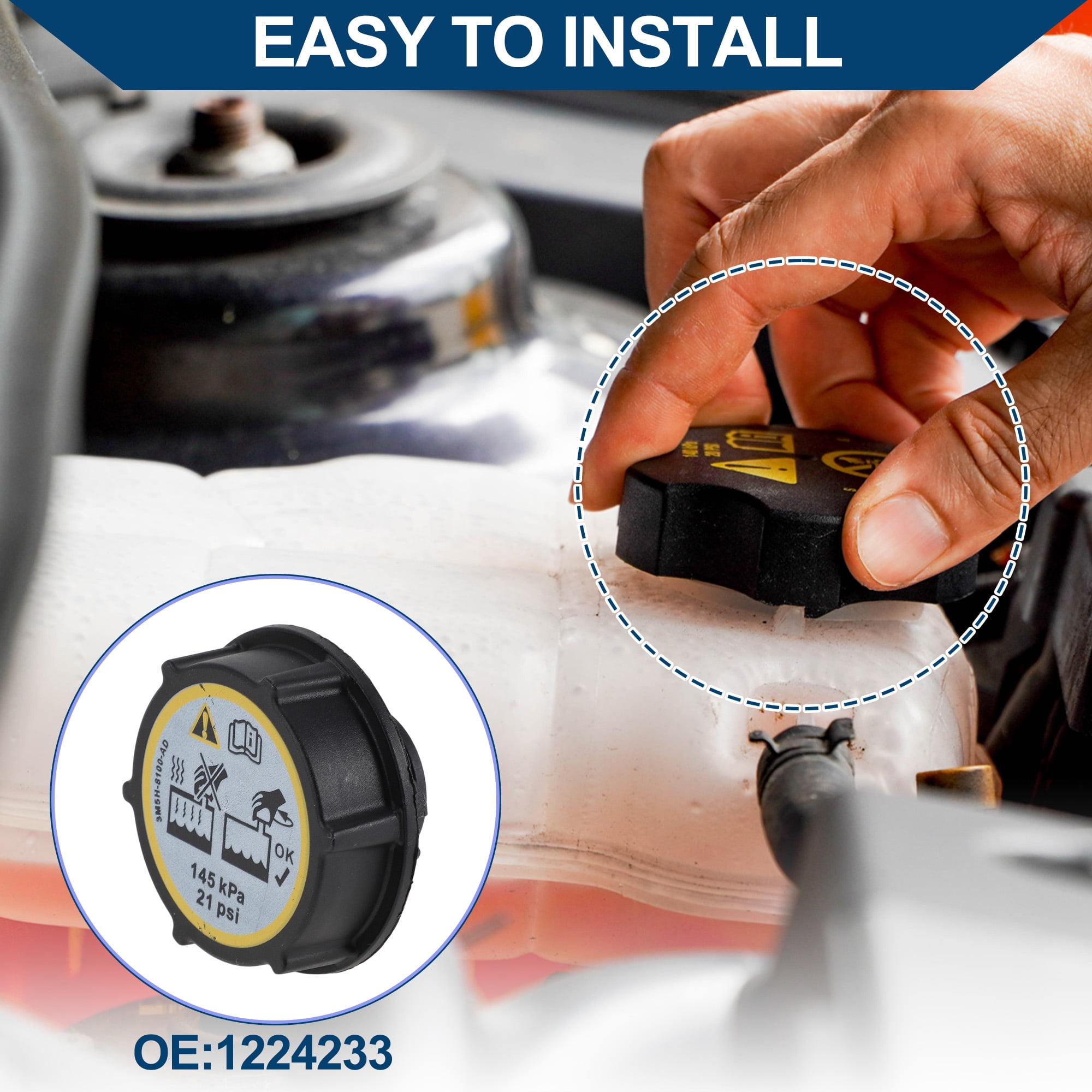 Unique Bargains Coolant Cap for Ford F150 V6 V8