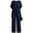 Navy, variant on Yigetop Women's Asymmetric Capelet 2 Piece Pant Suit Round Neck Loose Fit Wide Leg Trousers Elegant Comfortable Outfits for Formal Events Beige L