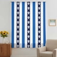 thumbnail image 3 of Coastal Turtle Sheer Curtains 72 Inches Long, Blue Stripe Navy White Geometric Ocean Light Filering Curtains, Breathable Simi Curtain Privacy Drapes for Living Room Bedroom Window Treatment, 3 of 9