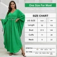 thumbnail image 2 of Justay Story Kaftan Dresses for Women Cover up One Size Swimsuit Beach Dresses Green, 2 of 10