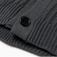 thumbnail image 4 of Xzbqbs Mens Casual Jackets Button Down Slim Fit Stretch Knit Sweater Cardigan Jacket Fashion Lightweight Collared Fall Winter Coats, 4 of 8
