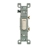 Leviton M26-01451-2TM Switch, 15 A, 120 V, Push-In Terminal, Thermoplastic Housing Material, Light Almond
