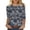 Multicolor-Shirts, variant on Jsaierl 3/4 Length Sleeve Tops for Women Summer Round Neck Shirts Fashion Floral Petite Blouses Classic Elegant T-shirts Top S-2XL