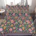 thumbnail image 1 of HAHDAXIA Retro Flower Bedding Solid Comforter Set for All Seasons,3 Pieces(1 Comforter+2 Pillowcases),Soft Microfiber Bedding Set Full(79"x90"), 1 of 7