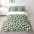 thumbnail image 2 of Feelyou Green Abstract Ombre Bedding Comforter Set 7pcs for Teen, Cycle Polkadots Queen Bedding Sets, Modern Fashion Style Reversible Queen Sheet Sets, Super Cozy Room Decor, 2 of 7