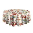 thumbnail image 5 of Pioneer Flower Floral Print Pattern Round Tablecloth 60"x60",Wrinkle Wipeable Table Cloth for Kitchen Dining Room Picnic Patio Party, 5 of 6