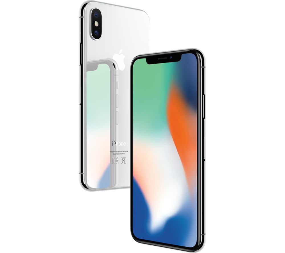 Pre-Owned Apple iPhone X 64GB Silver GSM Unlocked + LiquidNano Screen Protector